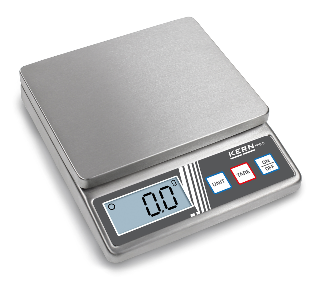 Bilancia da tavolo in acciaio inox KERN FOB 5K1S