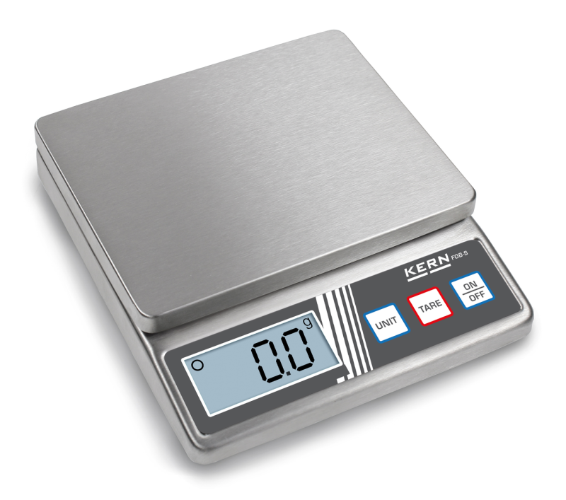 Bilancia da tavolo in acciaio inox KERN FOB 5K1S