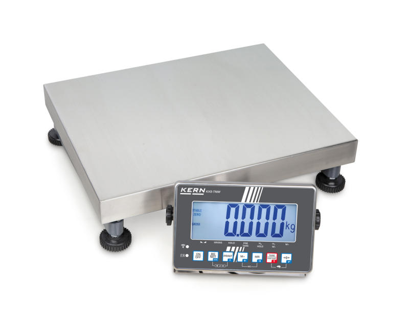 Bilancia a piattaforma con dispositivo rilevatore in acciaio inox KERN IXS 30K-3L