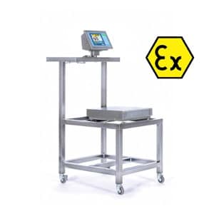 Carrello alto INOX ATEX x piattaforme 400 mm x 500 mm o 500 mm x 500 mm