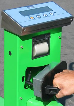 Stampante termica per montaggio a colonna e batteria estraibile